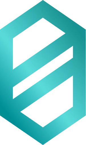 A turquoise hexagonal spiral shape symbolizing continuous growth and progress in learning